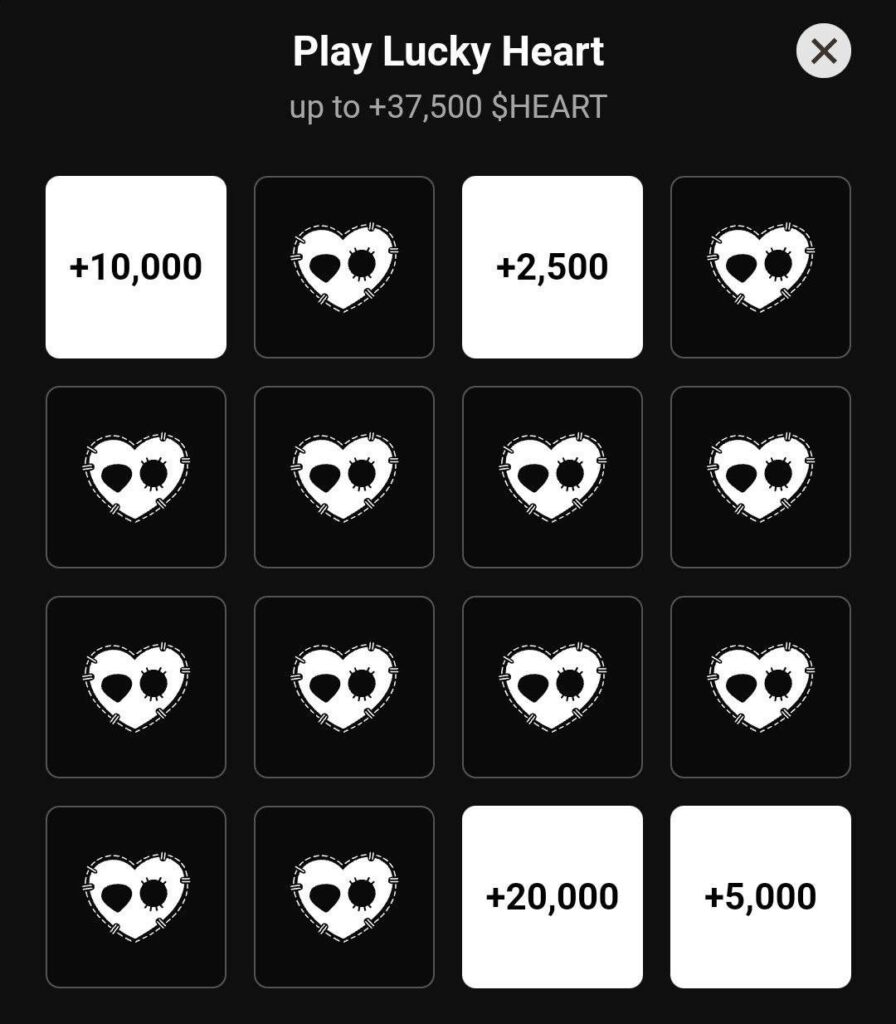 Lucky Heart Daily Combo 18 February 2025